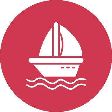 tekne ikonu vektör illüstrasyonu