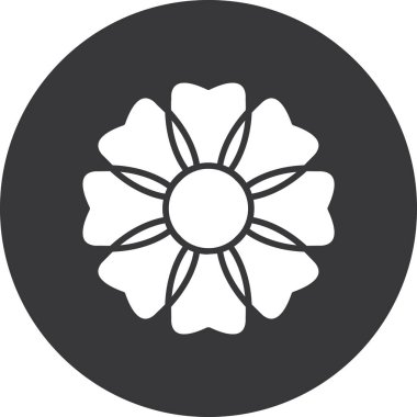 Çiçek. Web simgesi basit illüstrasyon