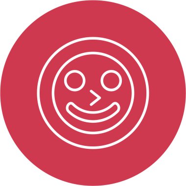 Kırmızı ve beyaz simgenin vektör illüstrasyonu