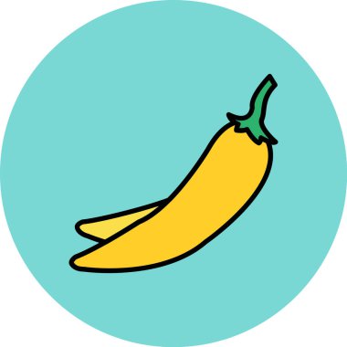 muz ikonu vektör çizimi