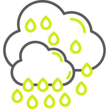 yağmur ağı simgesi basit illüstrasyon