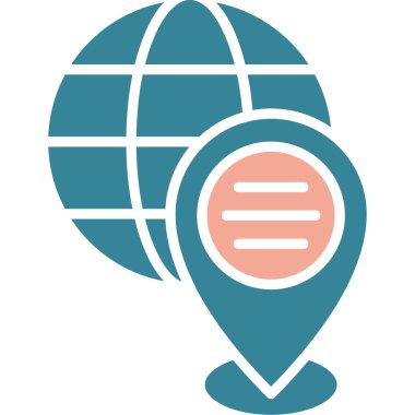 konum. Web simgesi basit illüstrasyon