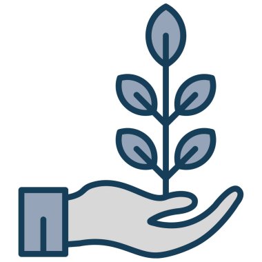 Bitki. Web simgesi basit illüstrasyon