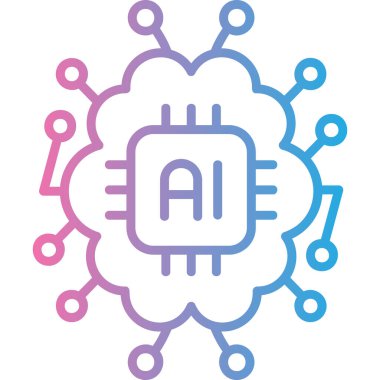 Yapay zekanın yapay zeka simgesi - ai - öğrenme kategorisi