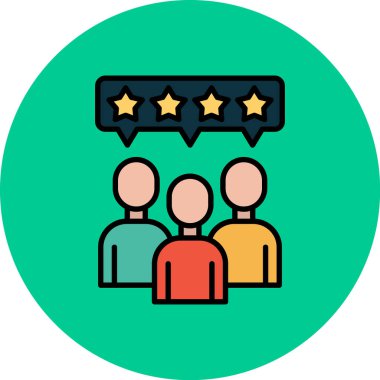 Müşteri derecelendirme ikonu vektör illüstrasyonu