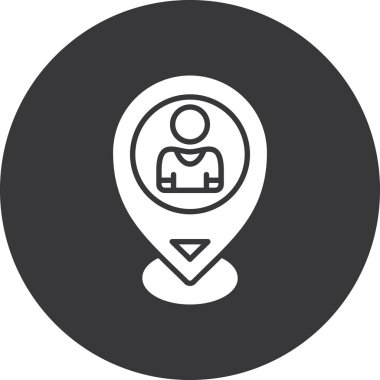 konum pin simgesi, vektör illüstrasyonu