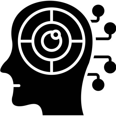 Beyin beyin beyin simgesi katı bir şekilde