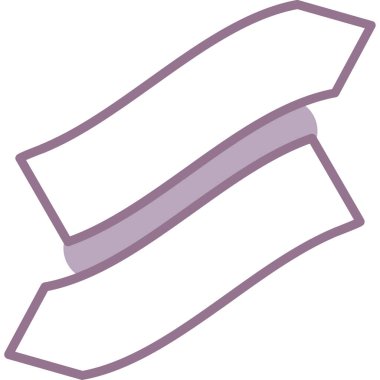 Beyaz arkaplanda kurdele, kurdele, illüstrasyon vektörü.