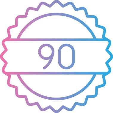 9 9 simgesinin vektör illüstrasyonu