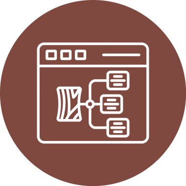 tarayıcı vektör simgesi modern basit illüstrasyon