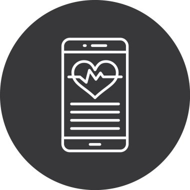 Kalp. Web simgesi basit illüstrasyon