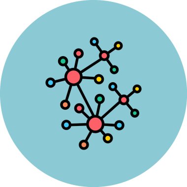 Molekül yapısı renk simgesi. molekül yapısı.