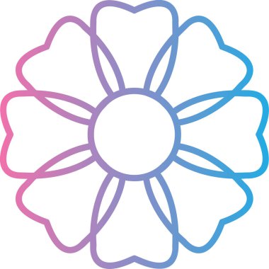 Çiçek. Web simgesi basit illüstrasyon