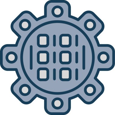 Teçhizat Web simgesi basit illüstrasyon