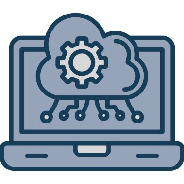 bulut hesaplama vektörü illüstrasyonu