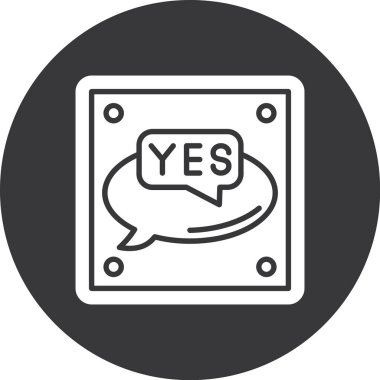 evet simge soyut bir grupta izole edildi