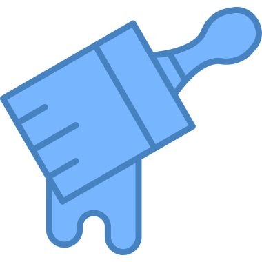 El fırçası. Web simgesi basit illüstrasyon