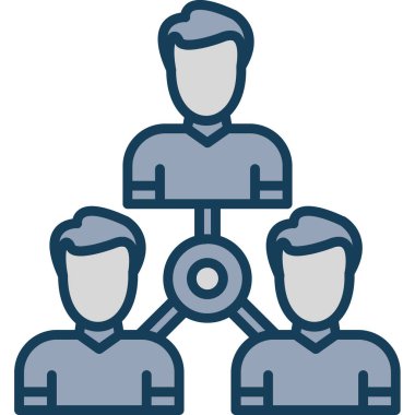 iş insanları grup simgesi - özet biçimi