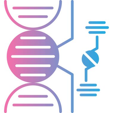 DNA molekül ikonu. Web için DNA vektör simgelerinin özet çizimi.