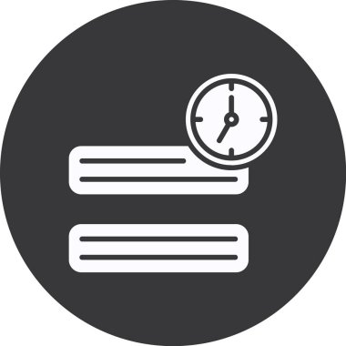 Saat simgesinin vektör illüstrasyonu