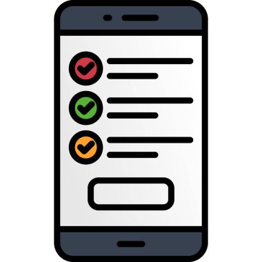 Kontrol Listesi Düz Vektör Simgesi