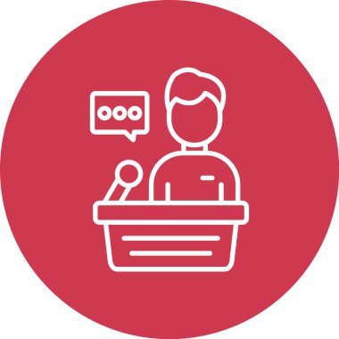 Sepet simgesi olan bir adamın vektör çizimi