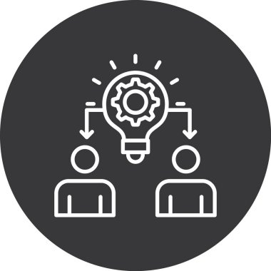 iş fikri çizgisi simgesi, vektör illüstrasyonu