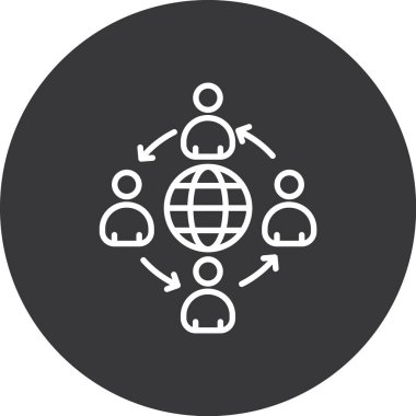 İş ve finans simgesinin vektör illüstrasyonu