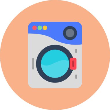 Çamaşır makinesinin vektör illüstrasyonu