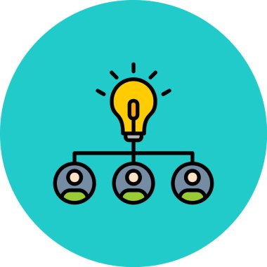 ampul vektör illüstrasyon simgesi