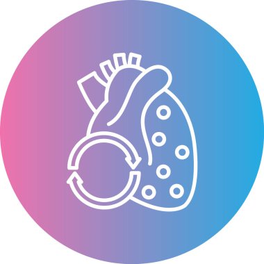 Bir kalp simgesinin vektör illüstrasyonu