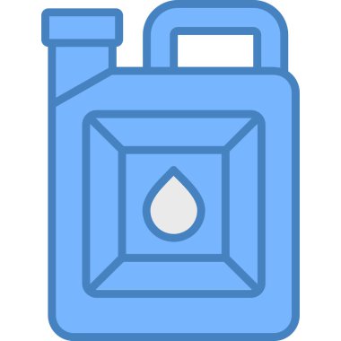 gaz tankı simgesi, vektör illüstrasyonu