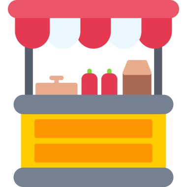 Dükkan. Web simgesi basit illüstrasyon