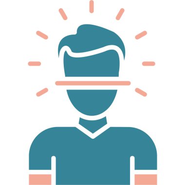 Baş simgesi vektör illüstrasyonlu adam