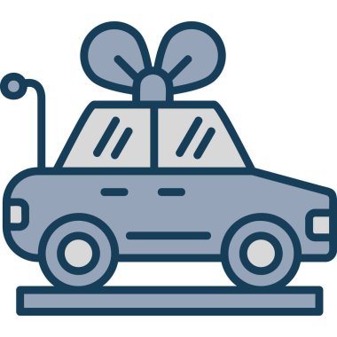 Araba hediyesi. Basit illüstrasyon