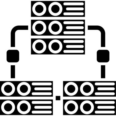 veritabanı sunucu simgesi ana hat biçiminde