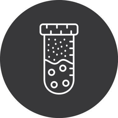 Test tüpü. vektör simgesi basit resimleme