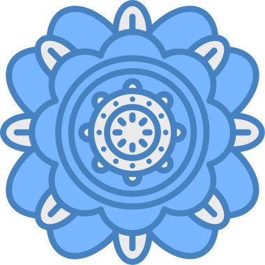 Çiçek. Web simgesi basit illüstrasyon