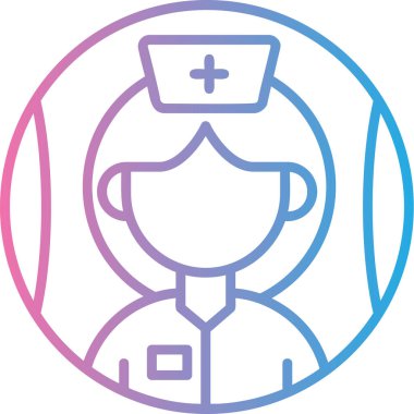 Doktor. Web simgesi basit illüstrasyon