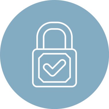 Asma kilidin vektör illüstrasyon simgesi