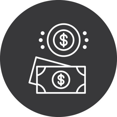 Şeffaf bir arkaplanda para vektör illüstrasyonu. Birinci kalite semboller. Grafik ve grafik tasarım için vuruş simgesi kavramı