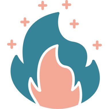 Yangın. Web simgesi basit illüstrasyon