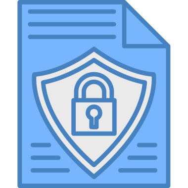 Veri güvenlik vektör simgesi