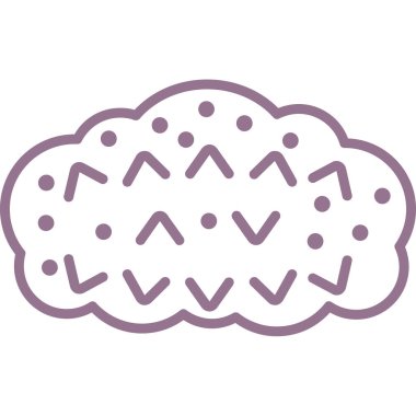 Bulut simgesi vektör illüstrasyonu