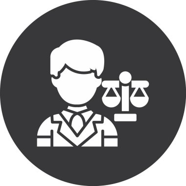 Adalet simgesinin vektör illüstrasyonu