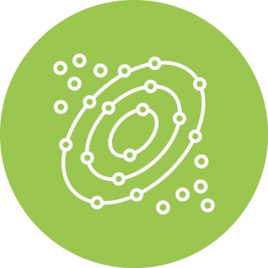 Tek bir dairesel simgenin vektör illüstrasyonu