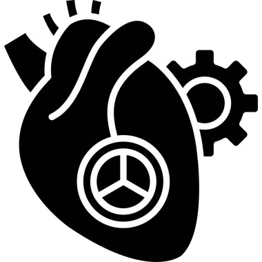 Katı bir kalp ikonu.