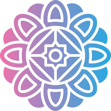 Çiçek simgesi, anahat stili