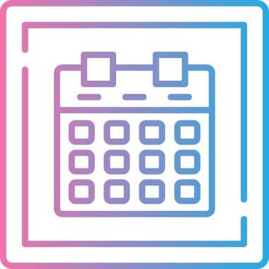 Takvim simgesi vektör illüstrasyonu