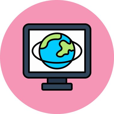 Küresel simge vektör illüstrasyonu